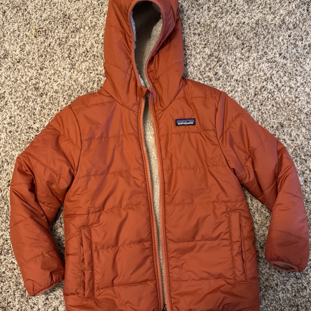 Patagonia Kids' Reversible Orange Ready Freddy Hoody XS (5/6) Jacket